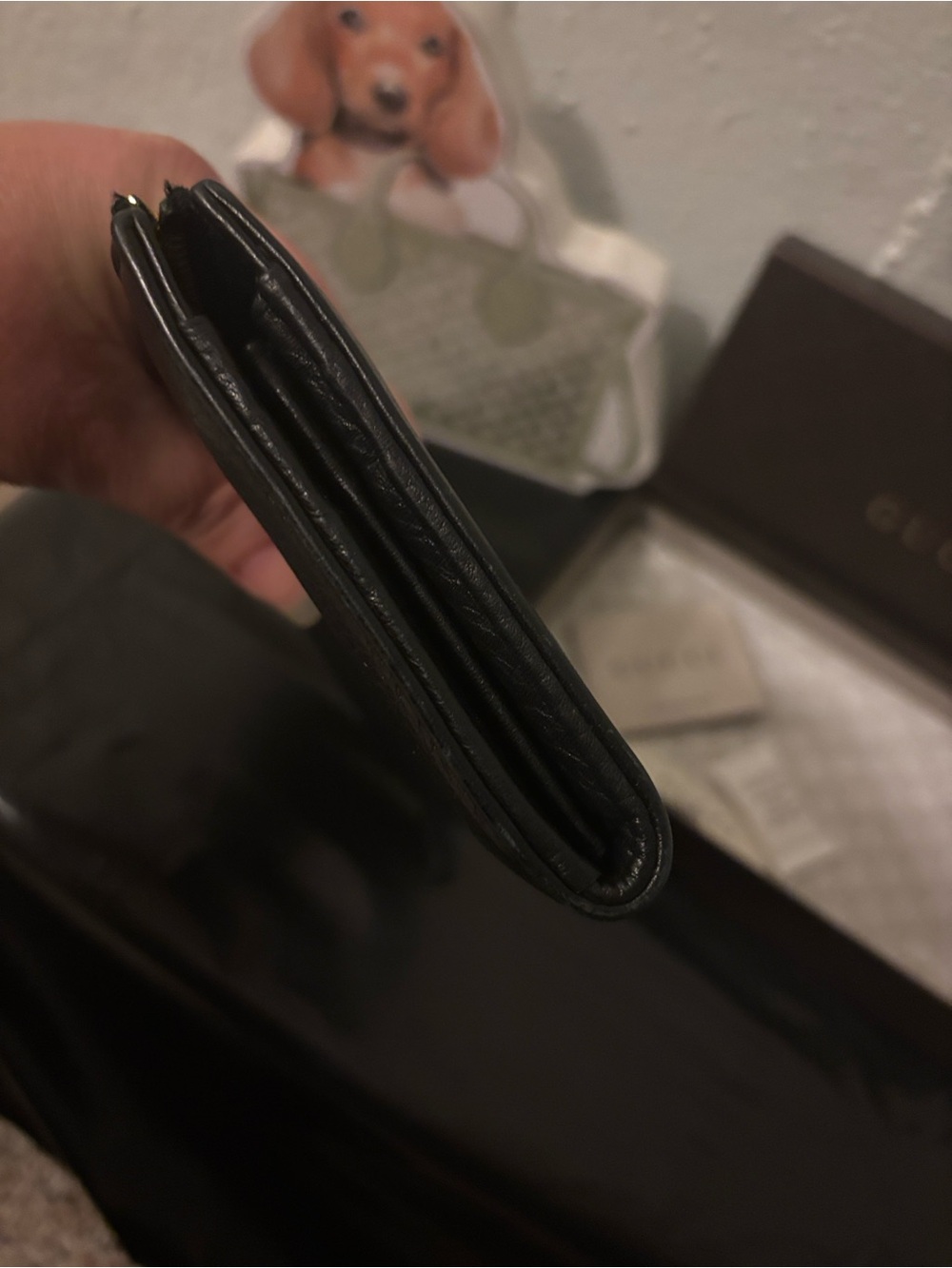 Gucci Navy Blue Leather Zip Wallet with Gold Zipper AUTHENTIC RETAIL $1850 - Picture 7 of 10